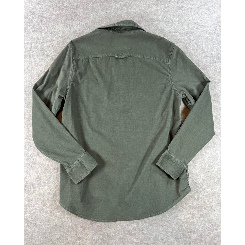 Jachs Girlfriend Women's Mini Corduroy Button Up Shirt Sage Olive Green Size S - Picture 2 of 7